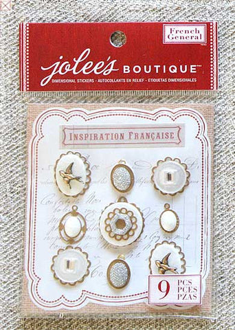 Jolees Boutique - Dimensional Stickers/Layered Mother Of Pearl Jewels