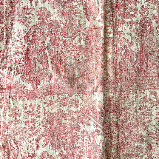 1800 Red and White Quilted Pelmet