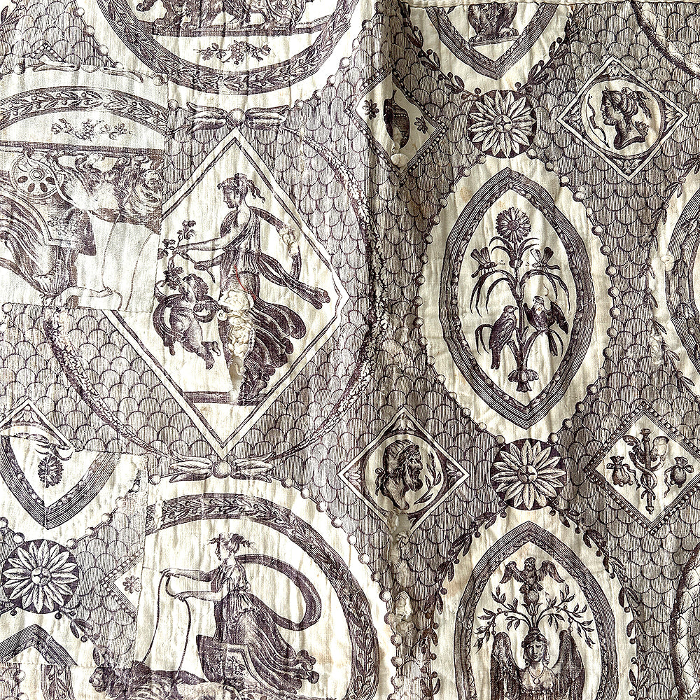 French Quilted Purple Toile