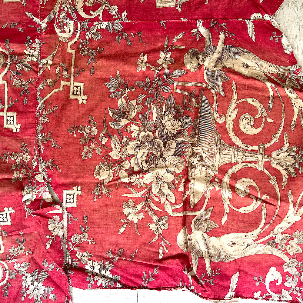 Antique French Red Pelmet