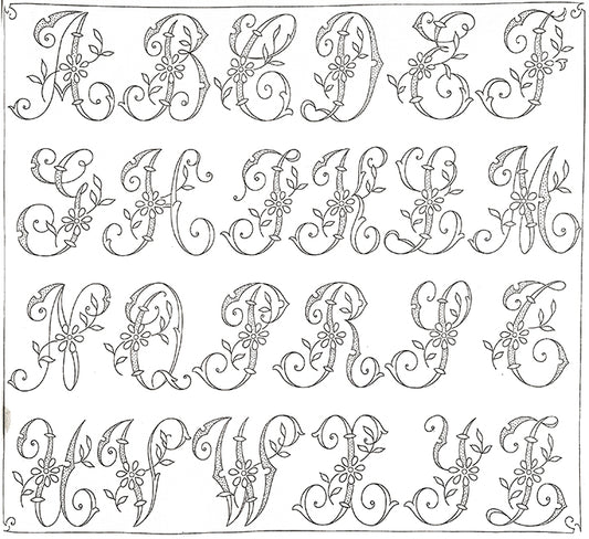 French Monogram Alphabet PDF