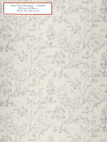 Home Decorative Fabric - Arbe Toile Chambray