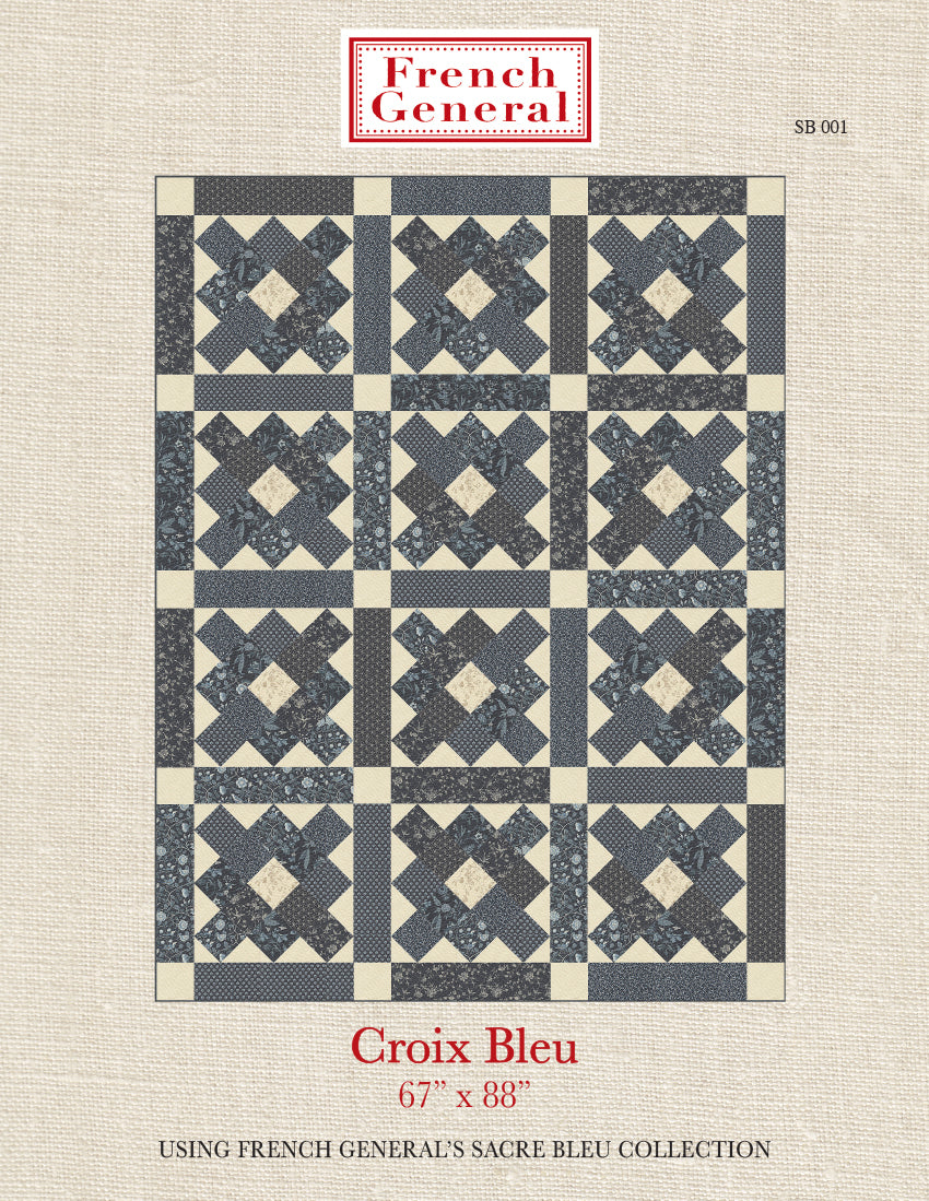 Sacre Bleu - Croix Bleu Quilt Pattern Instructions