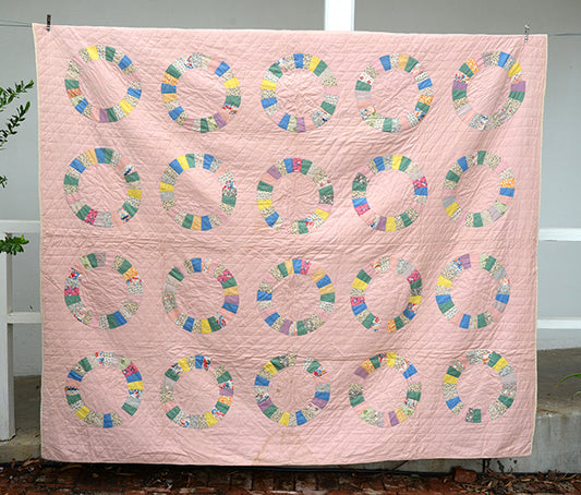 Antique Single Wedding Ring Quilt