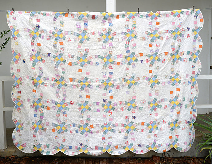 Antique Double Wedding Ring Quilt