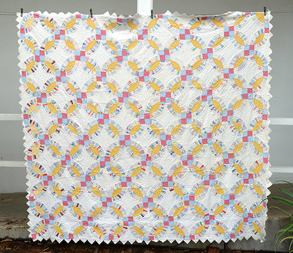Antique Double Wedding Ring Quilt