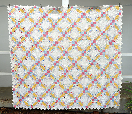 Antique Double Wedding Ring Quilt