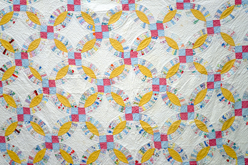 Antique Double Wedding Ring Quilt