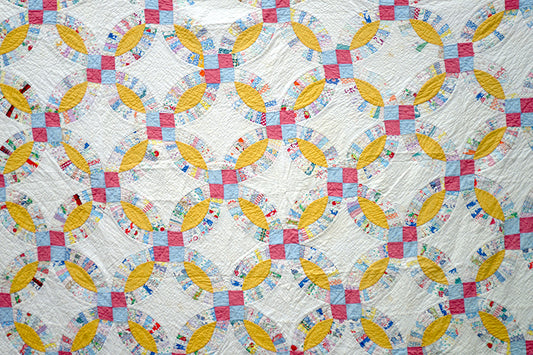 Antique Double Wedding Ring Quilt