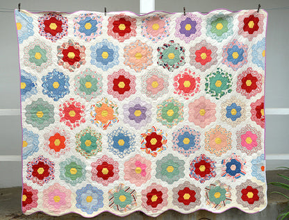 Antique Grandmother's Garden Quilt