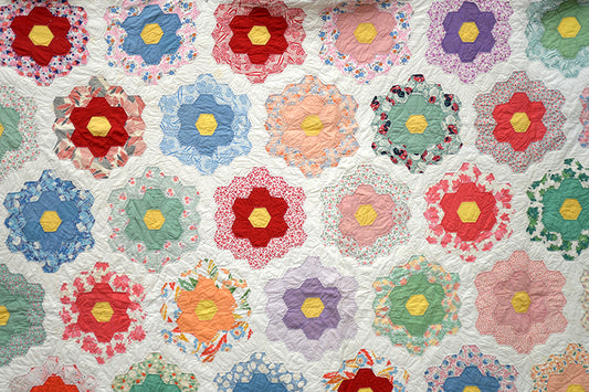 Antique Grandmother's Garden Quilt