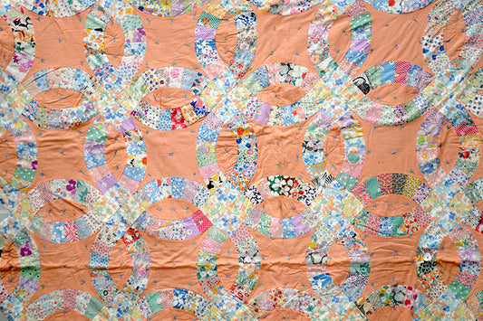 Antique Double Wedding Ring Quilt