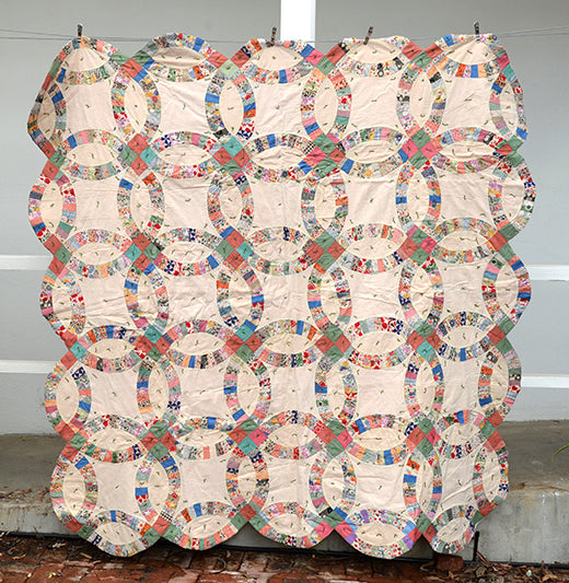 Antique Double Wedding Ring Quilt