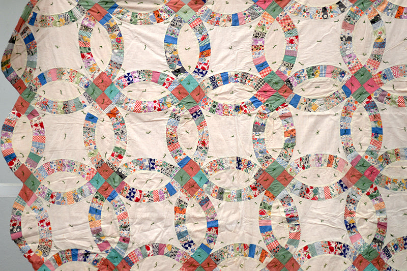 Antique Double Wedding Ring Quilt