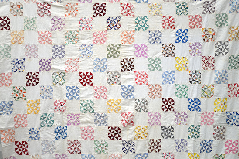 Vintage Blossom Chain Quilt Top