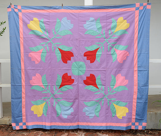 Antique Tulip Quilt Top