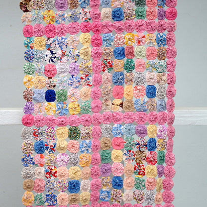 Antique Unfinished Yo-Yo Quilt