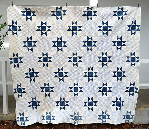 Antique Indigo Star Quilt