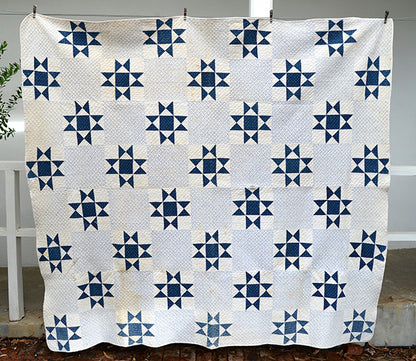 Antique Indigo Star Quilt
