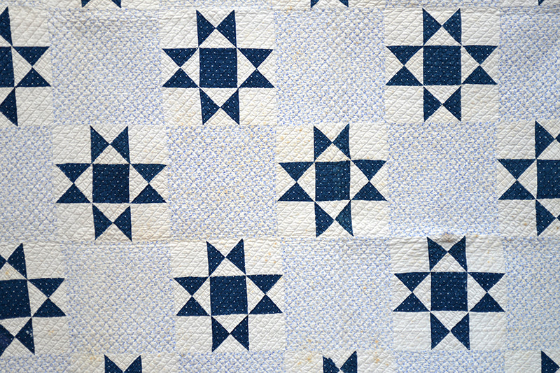 Antique Indigo Star Quilt