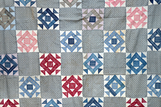 Antique Churn Dash Quilt Top