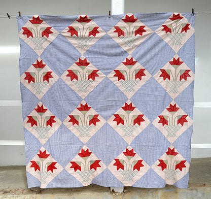 Antique Carolina Lily Quilt Top