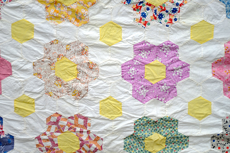 Vintage Grandmothers Garden Quilt Top