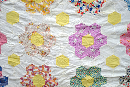 Vintage Grandmothers Garden Quilt Top