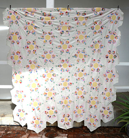 Antique Six-Pointed Star Quilt Top