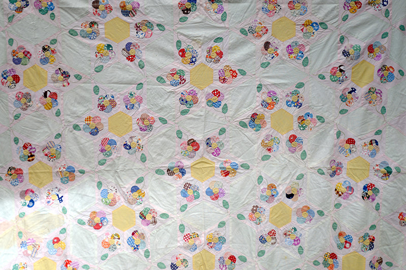 Antique Six-Pointed Star Quilt Top
