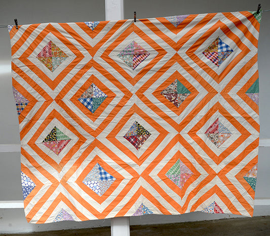 Vintage Diamonds in the Deep Quilt Top