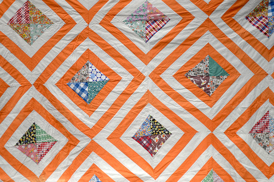 Vintage Diamonds in the Deep Quilt Top