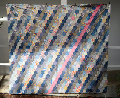 Antique Hexagon Quilt Top