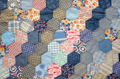 Antique Hexagon Quilt Top