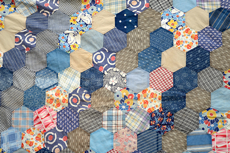 Antique Hexagon Quilt Top