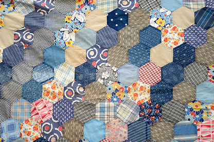 Antique Hexagon Quilt Top