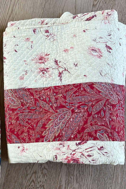 Antique Red Paisley Quilt