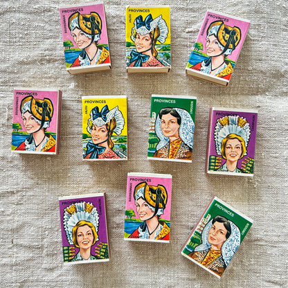 Vintage French Match Boxes - Set of 10