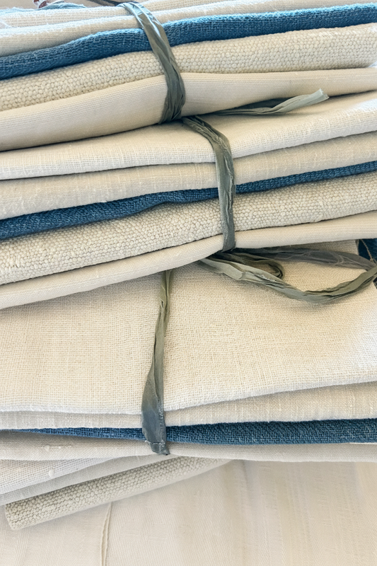 Antique Linen/Hemp Panels for Stitching / Pre-Order Ships July 2026
