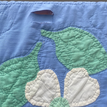 Vintage Floral Applique Quilt - Cutter?