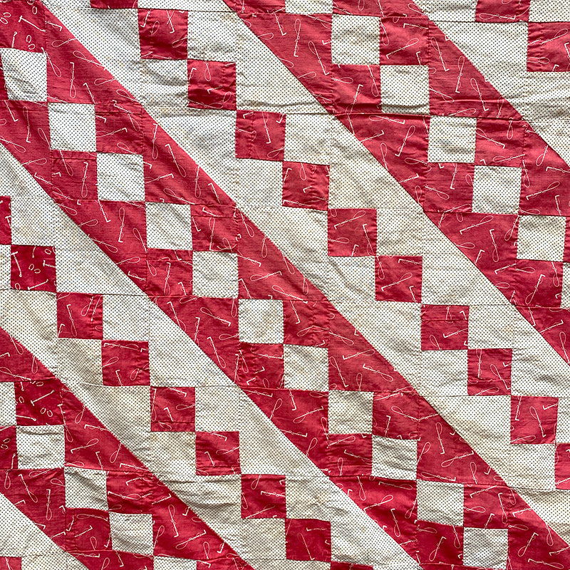 Antique Jacob's Ladder Quilt Top