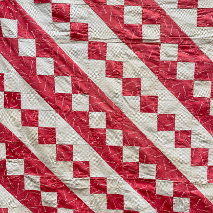 Antique Jacob's Ladder Quilt Top