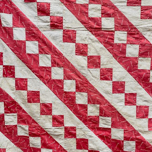 Antique Jacob's Ladder Quilt Top