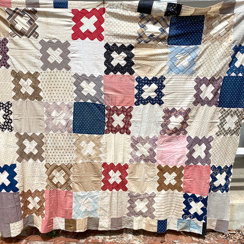 Antique Album Block Quilt Top