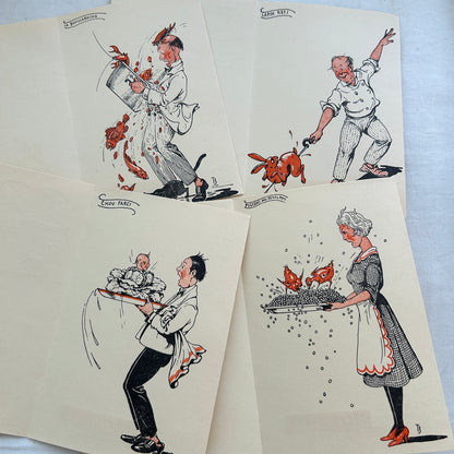 Vintage French Menu Cards