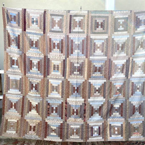 Antique Courthouse Steps Quilt Top