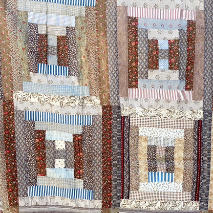 Antique Courthouse Steps Quilt Top
