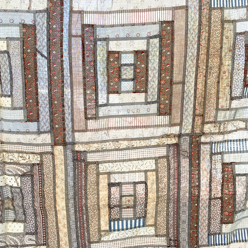Antique Courthouse Steps Quilt Top