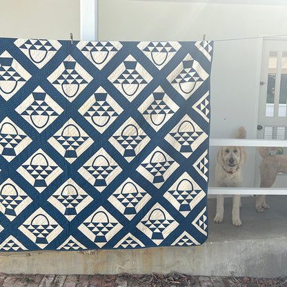 Antique Indigo Basket Quilt