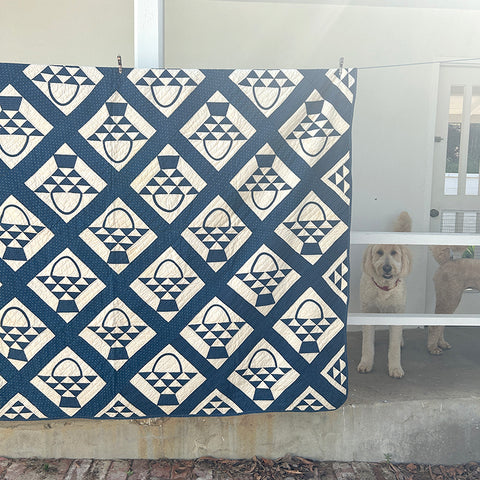 Antique Indigo Basket Quilt